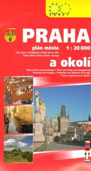 Praha a okolí 1:20 000 plán města