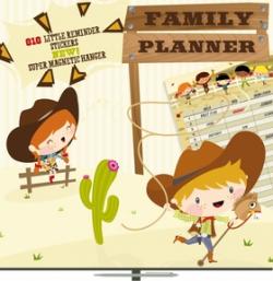 Plánovací Cowboys Family Planner - nástěnný kalendář