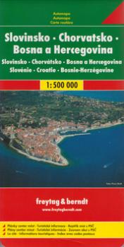 Automapa Slovinsko, Chorvatsko, Bosna, Hercegovina 1:500 000