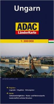 Maďarsko/mapa 1:300T ADAC