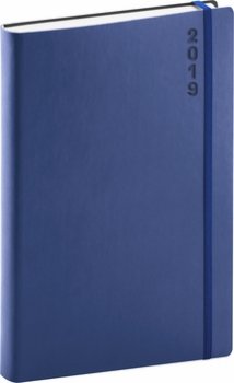 Denní diář Soft 2019, modrý, 15 x 21 cm