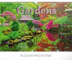 Nástěnný kalendář Zahrady 2019, 48 x 33