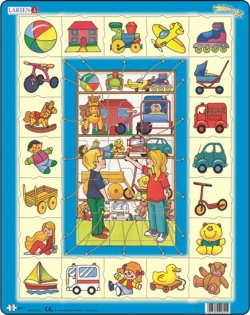 Puzzle MAXI - Přiřaď k sobě - hračky/35 dílků