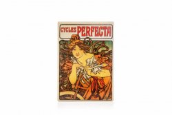 Cedule Alfons Mucha – Cycles Perfecta, 15 x 21 cm