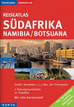 JIŽNÍ AFRIKA  REISEATLAS SÜDAFRIKA NAMIBIE BOTSUANA 1:1 500 000