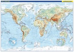 Svět - nástěnná fyzická mapa 1:22 000 000