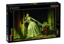 Puzzle 1500 Fragonard Kradmý polibek (ze sbírek ruských muzeí)