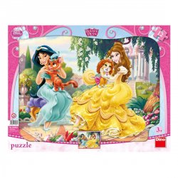 Princezny & mazlíčci - puzzle 12 dílků