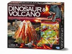 Prehistorické objevy - Dinosaur a vulkán