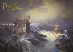 Pohled Alfons Mucha  – Po bitvě na Vítkově, krátký (Slovanská epopej)