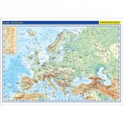 Evropa - příruční fyzická/politická mapa 1:17 mil./42x29,7 cm