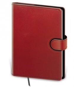 Zápisník Flip B6 tečkovaný - červeno/černá