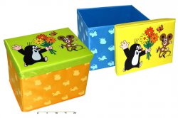Krtek - Skládací sedátko/box na hračky 40 cm