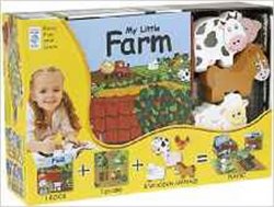 My Little Book about The Farm (Book, Wooden Toy & 16-piece Puzzle) 