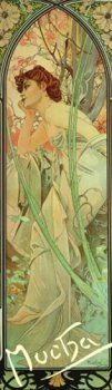 Záložka Alfons Mucha – Evening contemplation