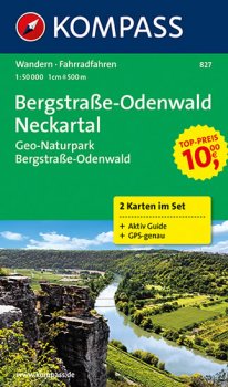 Bergstrasse,Odenwald,Neckartal  827 ,2 mapy / 1:50T NKOM