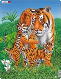Puzzle MAXI - Tygřice s malými tygry/23 dílků
