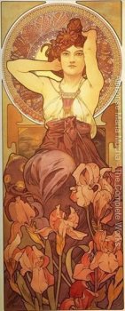 Pohled Alfons Mucha – Amethyst, dlouhý