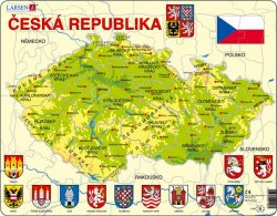 Puzzle MAXI - Mapa ČESKÁ REPUBLIKA/56 dílků