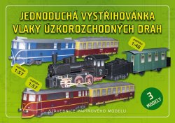 Jednoduchá vystřihovánka vlaky úzkorozchodných drah - Stavebnice papírového modelu