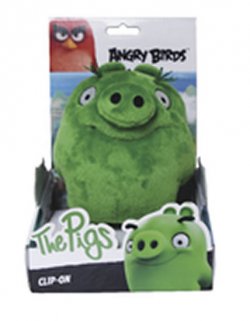 Angry Birds: The Pigs - 14cm plyšová hračka s nylon přívěskem 