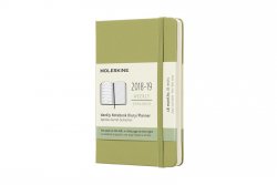 Moleskine: Plánovací zápisník 2018-2019 tvrdý světle zelený S