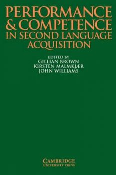 Performance and Competence in Second Language Acquisition: PB