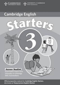 Cambridge English Starters 3 Answer Booklet