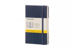 Moleskine: Zápisník tvrdý čtverečkovaný modrý S