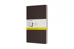 Moleskine: Sešity 3 ks čtverečkované hnědé L