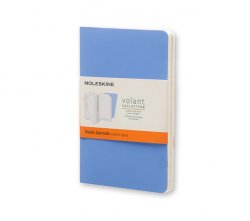 Moleskine: Volant zápisníky 2 ks linkované světle modré S