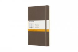 Moleskine: Zápisník měkký linkovaný hnědý L