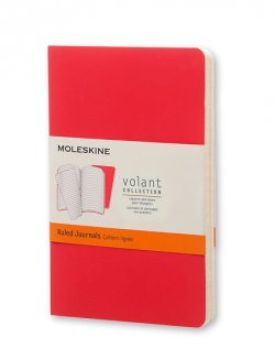 Moleskine: Volant zápisníky linkované červené S