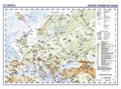 Evropa - příruční fyzická/politická mapa A3/1: 17 mil.