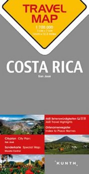 Kostarika  1:800 T  TravelMap KUNTH