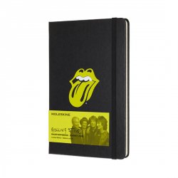 Moleskine: Rolling Stones zápisník L Black/linkovaný  