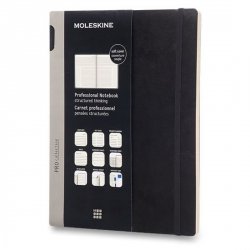 Moleskine: Professional diář-zápisník měkký černý XL