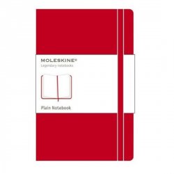 Moleskine: Zápisník tvrdý čistý červený L