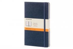 Moleskine: Zápisník tvrdý linkovaný modrý L