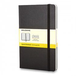 Moleskine: Zápisník tvrdý čtverečkovaný černý L