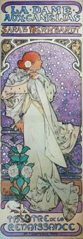 Blahopřání Alfons Mucha – La Dame aux Camélias