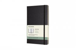 Moleskine: Plánovací zápisník 2019 tvrdý černý L