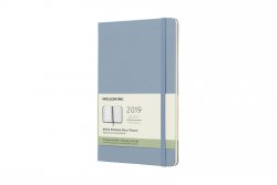 Moleskine: Plánovací zápisník 2019 tvrdý světle modrý L