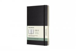 Moleskine: Plánovací zápisník 2018-2019 tvrdý černý L