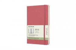 Moleskine: Plánovací zápisník 2018-2019 tvrdý růžový L