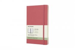 Moleskine: Plánovací zápisník 2019 tvrdý růžový L