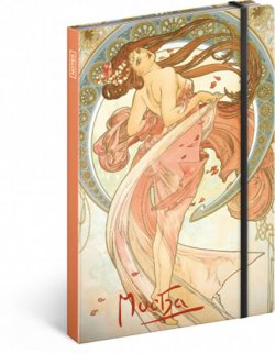 Notes - Alfons Mucha – Tanec, nelinkovaný, 13 x 21 cm