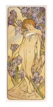 Pohled Alfons Mucha – Iris, dlouhý