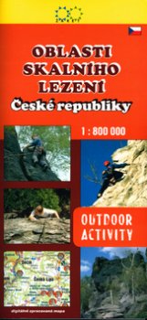 Oblasti skalního lezení České republiky 1:800 000