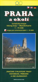 Praha a okolí /85,-/tur.mapa a okolí 1:75 000